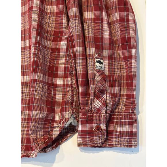 Buffalo DAVID BITTON Shirt Men's Size XL Button Down Red Plaid Western Cotton - Picture 4 of 8